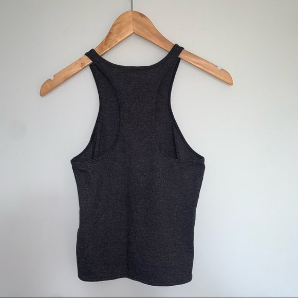 Victoria’s Secret Crop Tank Top High Neck Wing Logo Grey Women's  Size Small - Picture 5 of 6